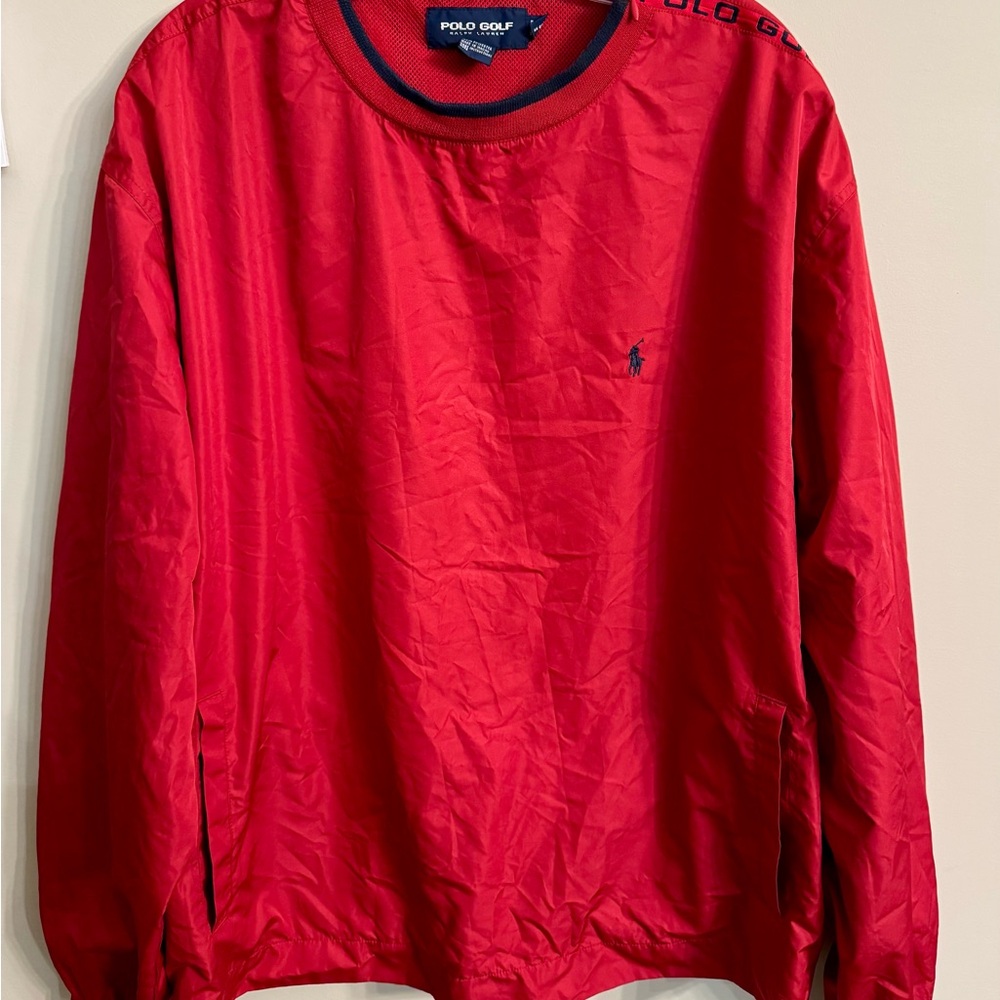 Vintage 90’s Ralph Lauren Polo Golf Red‎ Mesh Pullover